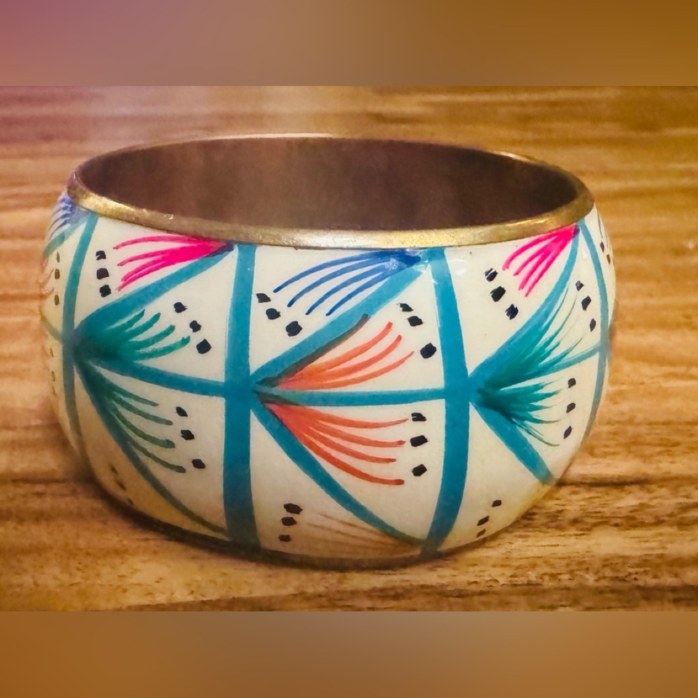 Colorful Geometric Vintage Bangle Bracelet